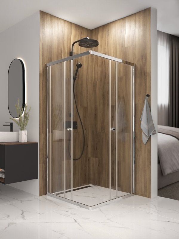 Душевой уголок Domani-Spa Shape 2 99 без поддона (DS04Sp99(2)L0Cl00.Chrome)